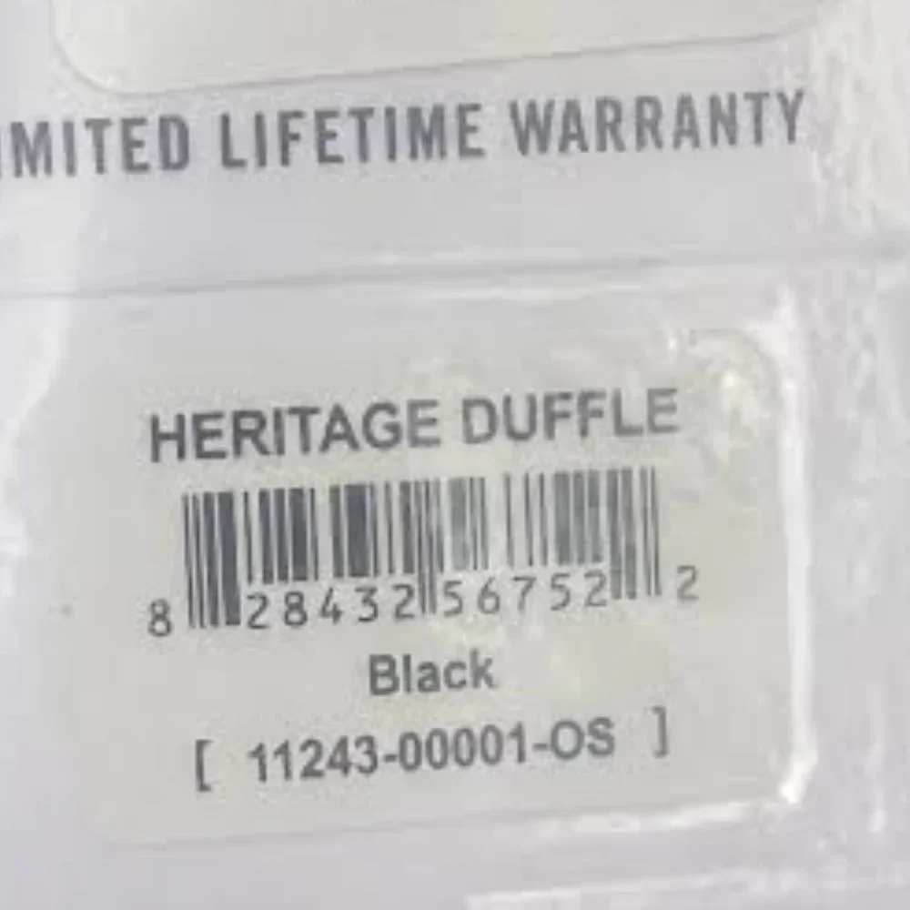 NWT! Herschel Heritage Duffle Black‎